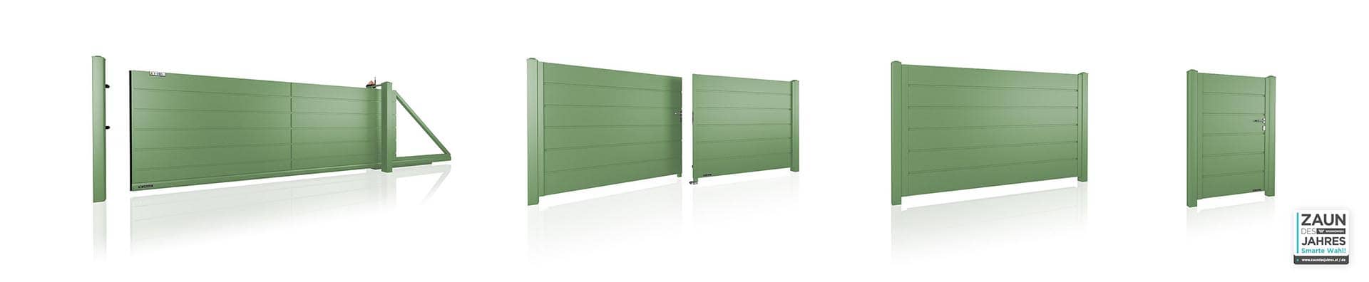 Zaunelemente Paneel 250mm SMOKE GREEN