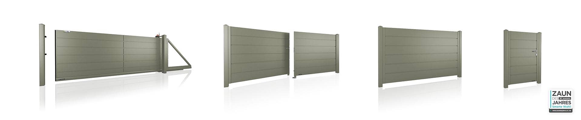 Zaunelemente Paneel 250mm SMOKE GREEN