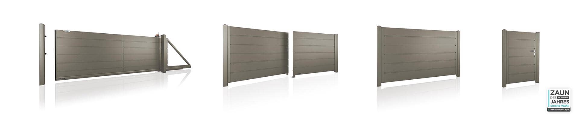 Zaunelemente Paneel 250mm QUARTZ GRAY