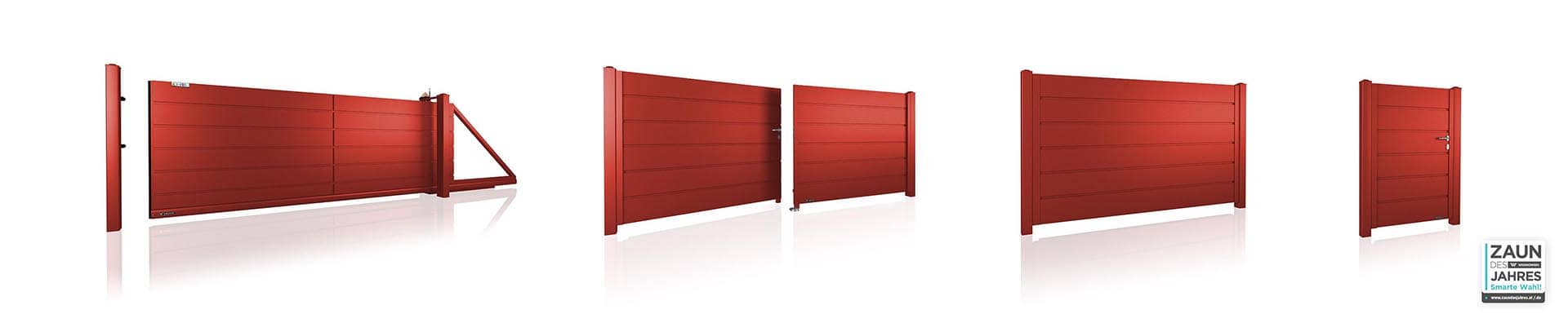 Zaunelemente Paneel 250mm FLAME RED