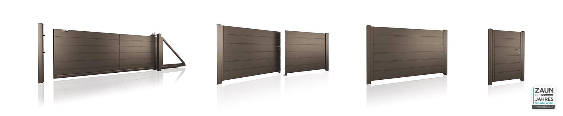 Zaunelemente Paneel 250mm BROWN STONE